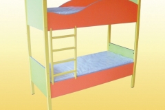 Ліжко дитяче 2-ярусне кольорове 1458х650х1408 мм